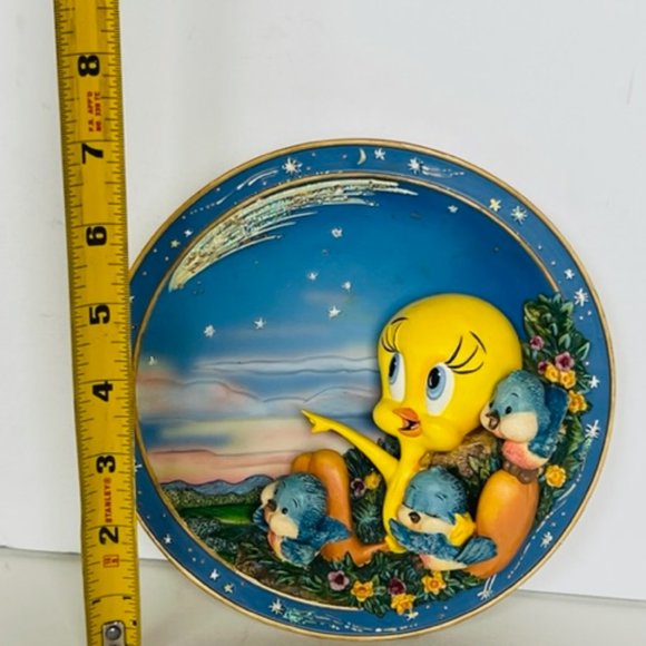 Tweety Bird Collector Plate Looney Tunes Figurine Bradford Exchange Wishing Star - Picture 3 of 5